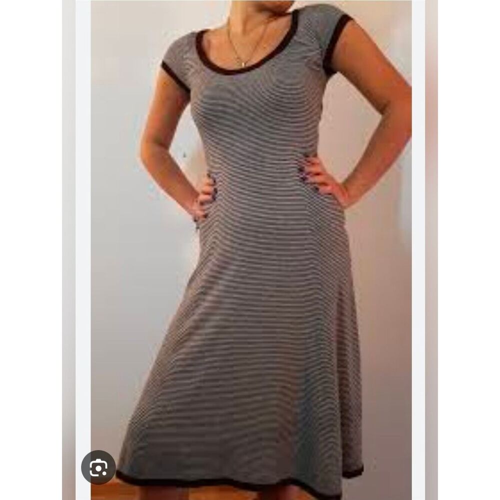 Zara Stripped Fit And Flare Dress